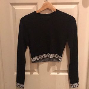 Black Cropped Sweater